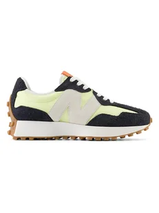 New Balance Skórzane sneakersy "327" w kolorze czarno-zielono-kremowym - Trampki damskie - miniaturka - grafika 1