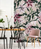 Tapety - Fototapeta Lilie na pudrowym tle - miniaturka - grafika 1