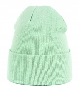 Czapka Zimowa Damska Męska Beanie Podwijana Uniwersalna Casualowa Jesienna - Czapki damskie - miniaturka - grafika 1