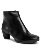 Botki damskie - Ecco Botki Sculptured 45 23048301001 Czarny - miniaturka - grafika 1