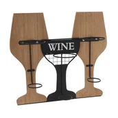 Pozostałe akcesoria barmańskie - Stojak NA WINO WISZĄCY na 3 butelki wina kieliszki - miniaturka - grafika 1