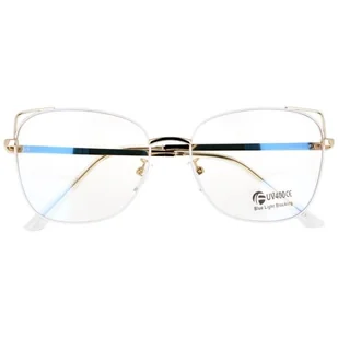 Okulary kocie do komputera damskie z filtrem BLUE Light zerówki 2573-3 - Okulary korekcyjne, oprawki, szkła - miniaturka - grafika 1