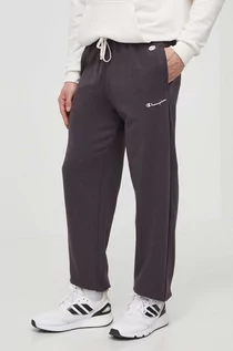 Spodnie męskie - Champion spodnie dresowe kolor szary z aplikacją E20001 - grafika 1