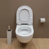 Miski WC - Flaminia App Zestaw Toaleta WC 54x36 cm bez kołnierza z deską wolnoopadającą biały AP118G+QKCW09 - miniaturka - grafika 1