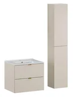 Inne meble do łazienki - Kaszmirowy komplet mebli łazienkowych z umywalką C5-L29 - miniaturka - grafika 1