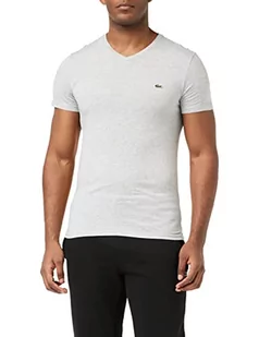Lacoste Koszulka męska Regular Fit, Srebro w, 4XL - Koszulki męskie - miniaturka - grafika 1