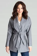 Marynarki i żakiety damskie - Żakiet L074 szary S/M - miniaturka - grafika 1