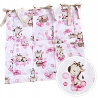 Organizery na łóżeczko - ORGANIZER PRZYBORNIK DO ŁÓŻECZKA DUŻY PUSZYSTY 6 KIESZENI BAWEŁNA OD BabyU - miniaturka - grafika 1