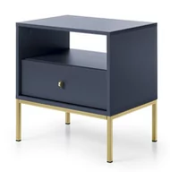 Inne meble do salonu - Stolik Nocny Mono Ms54 Złoty / Granatowy - miniaturka - grafika 1