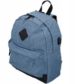 Plecaki szkolne i tornistry - Plecak miejski Active Sports port USB Niebieski - miniaturka - grafika 1