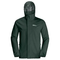Kurtki męskie - Jack Wolfskin Stormy Point 2l Jkt M Kurtka Mężczyźni, Black Olive/Black Olive, S - miniaturka - grafika 1