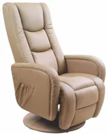 Fotele - Beżowy obrotowy fotel masujący do salonu H7-S45 - miniaturka - grafika 1