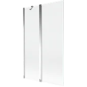 Parawany nawannowe - Mexen Mist parawan nawannowy 2-skrzydłowy 110 x 150 cm, transparent, chrom - 8A9-110-011-01-00 - miniaturka - grafika 1