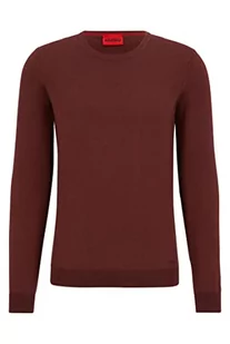 HUGO Sweter męski, Dark Brown204, XL - Swetry męskie - miniaturka - grafika 1