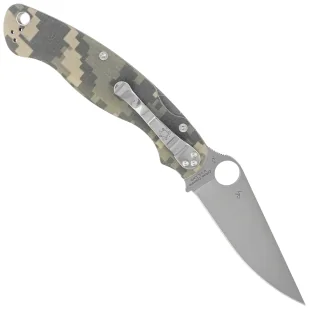 Nóż składany Spyderco Military 2 Camo G10, Satin Plain CPM S30V by Sal, Eric Glesser (C36GPCMO2) - Noże - miniaturka - grafika 3