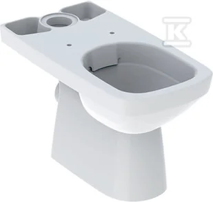Stojąca miska WC Selnova Square do spłuczki nasadzanej, lejowa, B35 cm, H40 cm, T68 cm, częściowo ukryte mocowania, odpływ poziomy, Rimfree - Miski WC - miniaturka - grafika 1