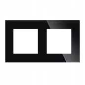 Klawisze i ramki - Ramka Szklana Podwójna Czarna do Modułów MIUUN G - miniaturka - grafika 1