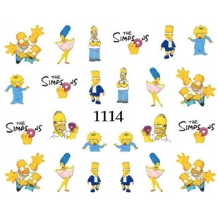 Naklejki wodne na paznokcie SIMPSONOWIE - 1114 - Sztuczne paznokcie i akcesoria - miniaturka - grafika 2