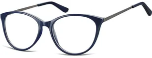 Sunoptic Okulary oprawki zerówki korekcyjne Kocie Unisex AC27C ciemnogranatowe - Okulary korekcyjne, oprawki, szkła - miniaturka - grafika 1