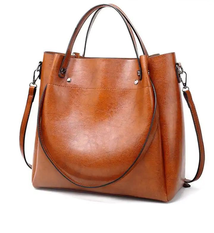 TOREBKA DAMSKA NA RAMIĘ DO RĘKI CZARNA SHOPPER SKÓRA WOSKOWANA BRĄZ
