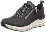 Sneakersy damskie - Skechers Damskie sneakersy Billion 2, czarne Duraleather/zamek błyskawiczny, 2,5 UK, Czarne wykończenie na zamek błyskawiczny Duraleather - miniaturka - grafika 1