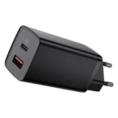 Ładowarki do telefonów - Baseus GaN2 Lite szybka ładowarka sieciowa 65W USB / USB Typ C Quick Charge 3.0 Power Delivery (azotek galu) czarny (CCGAN2L-B01 - miniaturka - grafika 1