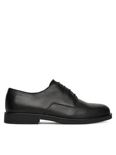 Calvin Klein Półbuty Flex Dress Derby 4Holes Lth HM0HM01895 Czarny - Półbuty męskie - miniaturka - grafika 1