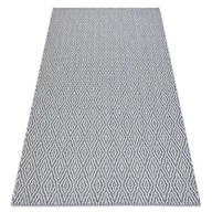 Dywany - Dywan CASA Ekologiczny, EKO SIZAL Boho Romby 22084 antracyt / krem, z bawełny recyklingowanej szary 133x190 cm - miniaturka - grafika 1
