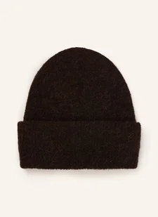 Samsøe Samsøe Czapka Nor Z Dodatkiem Alpaki braun - Czapki damskie - miniaturka - grafika 1