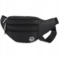 Nerki - Czarna nerka biodrówka trzy suwaki duża Beltimore F43 - miniaturka - grafika 1