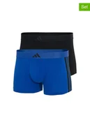 Majtki męskie - adidas Bokserki (2 pary) w kolorze niebieskim i czarnym - miniaturka - grafika 1