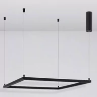 Lampy sufitowe - MLAMP Wisząca LAMPA geometryczna 139990734 MLAMP metalowa OPRAWA kwadratowy ZWIS LED 40W 3000K ściemnialny czarny 139990734 - miniaturka - grafika 1