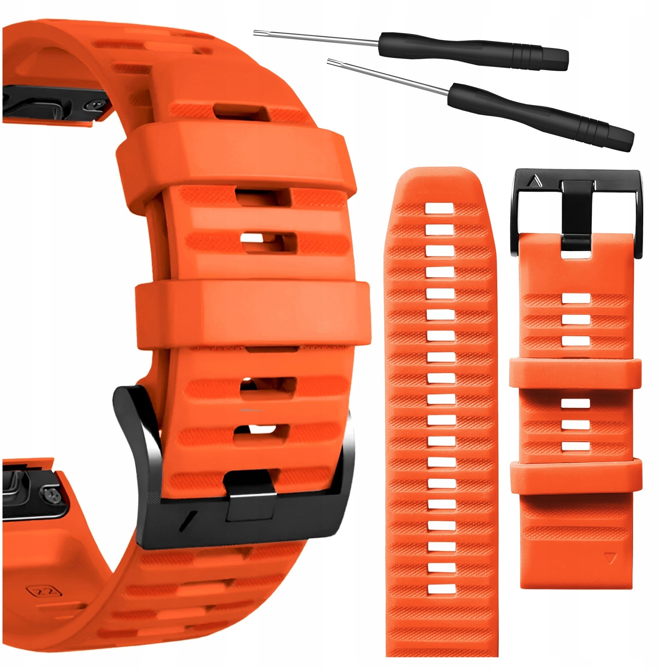 ChronSmarta Pasek ChronSmarta do smartwatch'a Garmin Fenix 5X 6X Pro 7X 7X Solar QuickFit 26mm Pomarańczowy