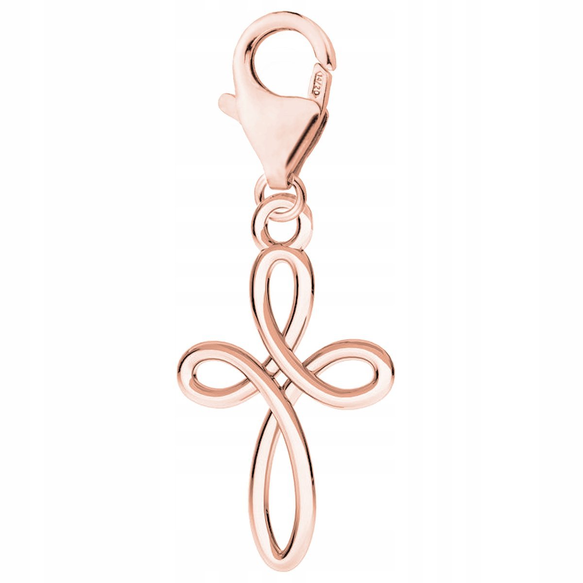 Zawieszka Pozłacana Karabińczyk z Krzyżem Wiara Krzyż Krzyżyk SREBRO 925