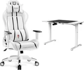 Fotele gamingowe - Fotel Diablo Chairs X-One 2.0 Normal biały + EGON 1100 Białe 110 cmx60 cm - miniaturka - grafika 1