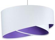 Lampy sufitowe - Biało-fioletowa lampa wisząca nad stół - EX990-Rezi - Lumes - miniaturka - grafika 1