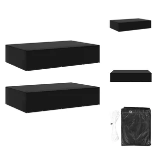 vidaXL Pokrowce na meble ogrodowe 2 szt. 12 oczek 325x205x70 cm - Pokrowce ochronne na meble ogrodowe - Pokrowce na meble ogrodowe - miniaturka - grafika 1