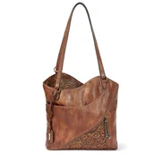 Torebki damskie - Rieker H1025-22 BROWN torebka plecak damska brązowa - miniaturka - grafika 1