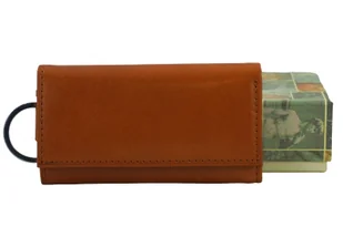 Etui skórzane na klucze / portfel - Brązowe jasne - Etui na klucze - miniaturka - grafika 8