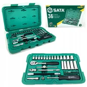 Zestawy narzędziowe - Sata Zestaw Kluczy 36El 1/4" Walizka - miniaturka - grafika 1