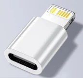 Adaptery i przejściówki - Adapter Przejściówka Typ USB C do iPhone Lightning biała - miniaturka - grafika 1