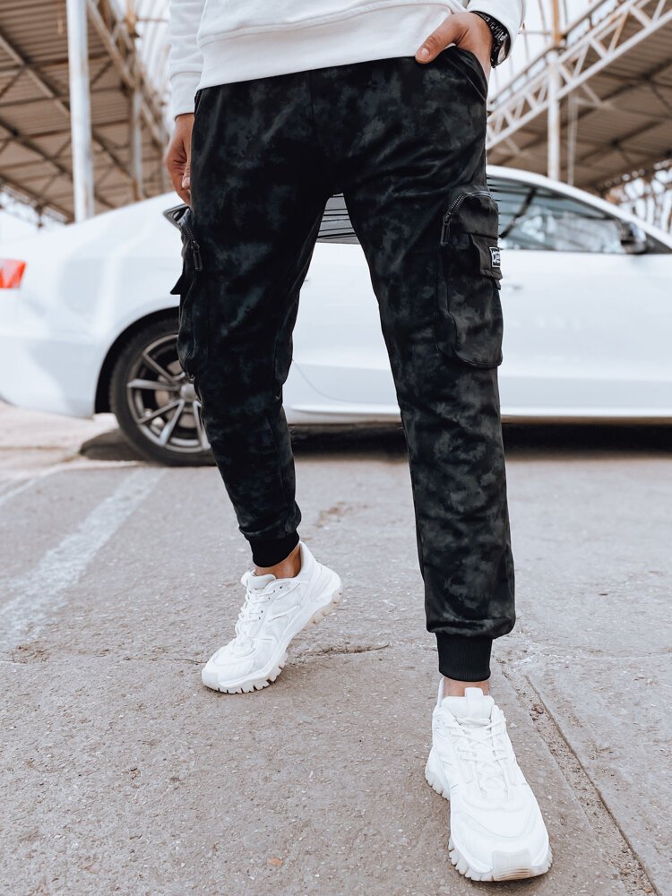 Spodnie męskie bojówki czarne Dstreet UX4362-XXL