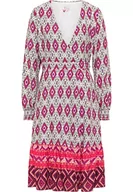 Sukienki - IZIA Damska sukienka kopertowa, czerwona wielokolorowa, M, czerwony, wielokolorowy, M - miniaturka - grafika 1