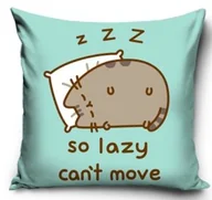 Poszewki na poduszki - PUSHEEN poszewka na poduszkę jasiek kotek kot 40x40 welurowa VELVET kot - miniaturka - grafika 1