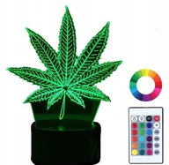 Lampy stojące - Lampka Nocna Trawka Ganja Liść Led Imię Grawer - miniaturka - grafika 1