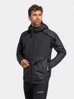 Kurtki i kamizelki sportowe męskie - adidas Kurtka przejściowa Terrex Utilitas RAIN.RDY 2.5-Layer Rain Jacket HN2928 Czarny Regular Fit - grafika 1