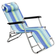 Leżaki ogrodowe - NILS CAMP Leżak NILS CAMP NC3024 niebieski - miniaturka - grafika 1