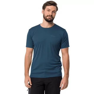 Koszulki sportowe męskie - T-shirt sportowy z krótkim rękawem męski Jack Wolfskin Tech Tee M - grafika 1