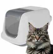 Kuwety dla kotów - RHR Concepyts BV Zamykana kuweta ELLA XXL Szary 51x70x46 - miniaturka - grafika 1