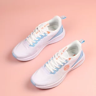 Białe przewiewne sportowe buty damskie BIG STAR LL274314 MEMORY FOAM - Buty sportowe damskie - miniaturka - grafika 1